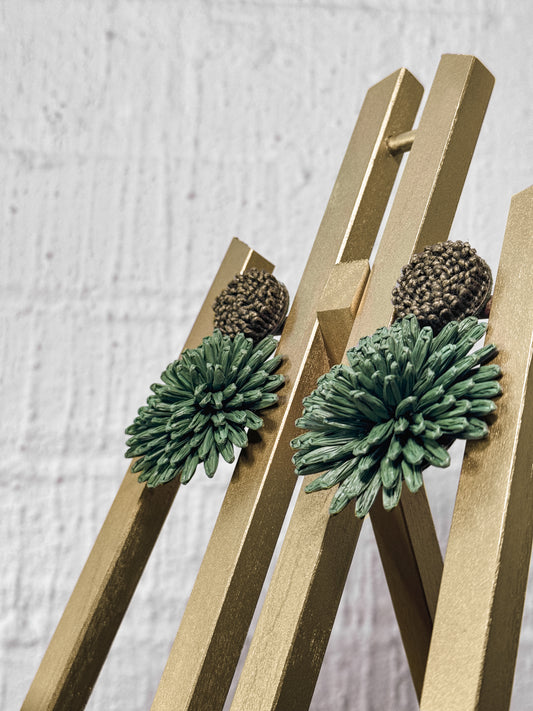 Verdant Bloom Raffia Earrings